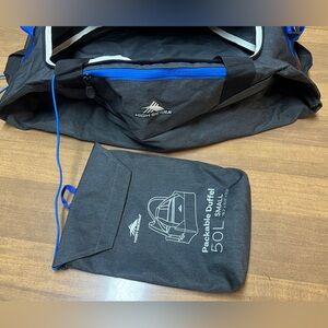 High Sierra Packable Duffel 50L - Folding Outdoor Hiking Camping Sport Bag **EUC